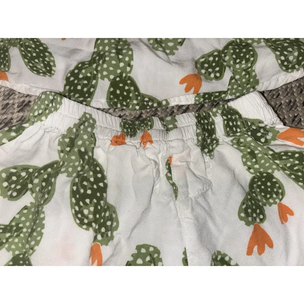 Piyama Kid's Pajama Pj 2 Piece Set 100% Rayon Natural Fiber Size 4 Cactus Plants